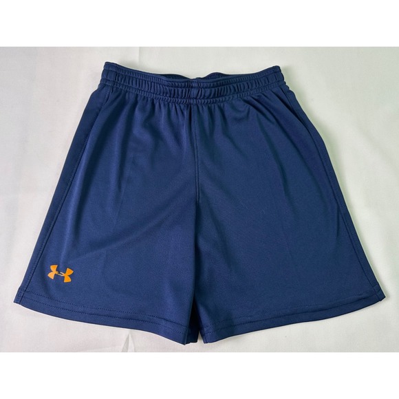 Under Armour Boys 4T Navy Blue HeatGear Athletic Shorts Activewear - Picture 1 of 9